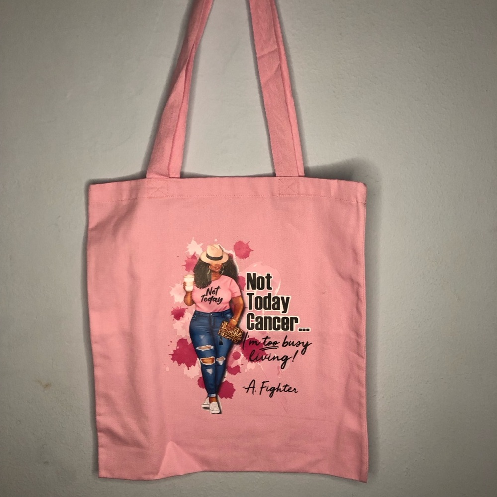 Pink Graphic Tote Bag